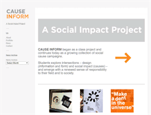 Tablet Screenshot of causeinform.com